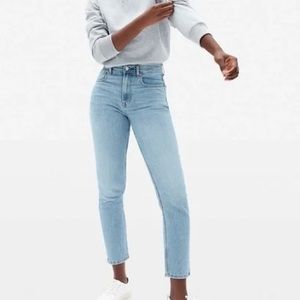Everlane high rise straight jeans